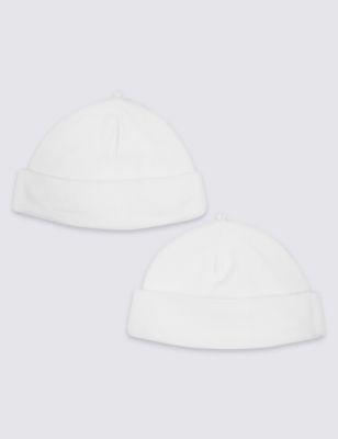 2 Pack Pure Cotton Turn Up Hats